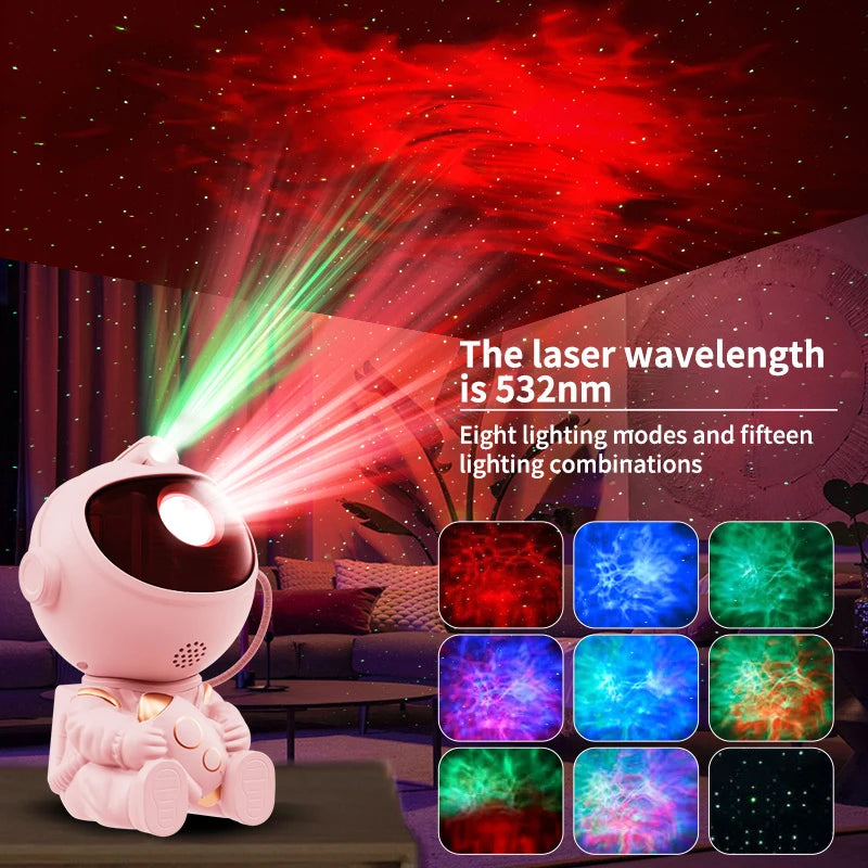 LED Star Galaxies Projector Night Light Astronaut Starry Sky