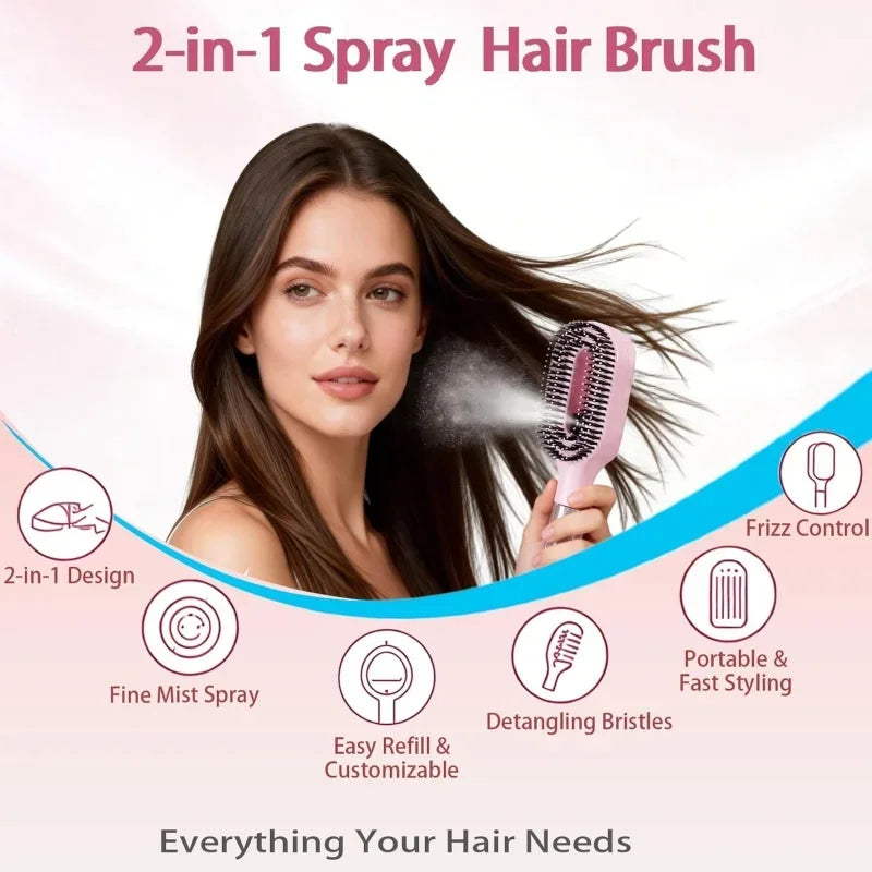2in1 Sprayer Comb Detangling Scalp Massage