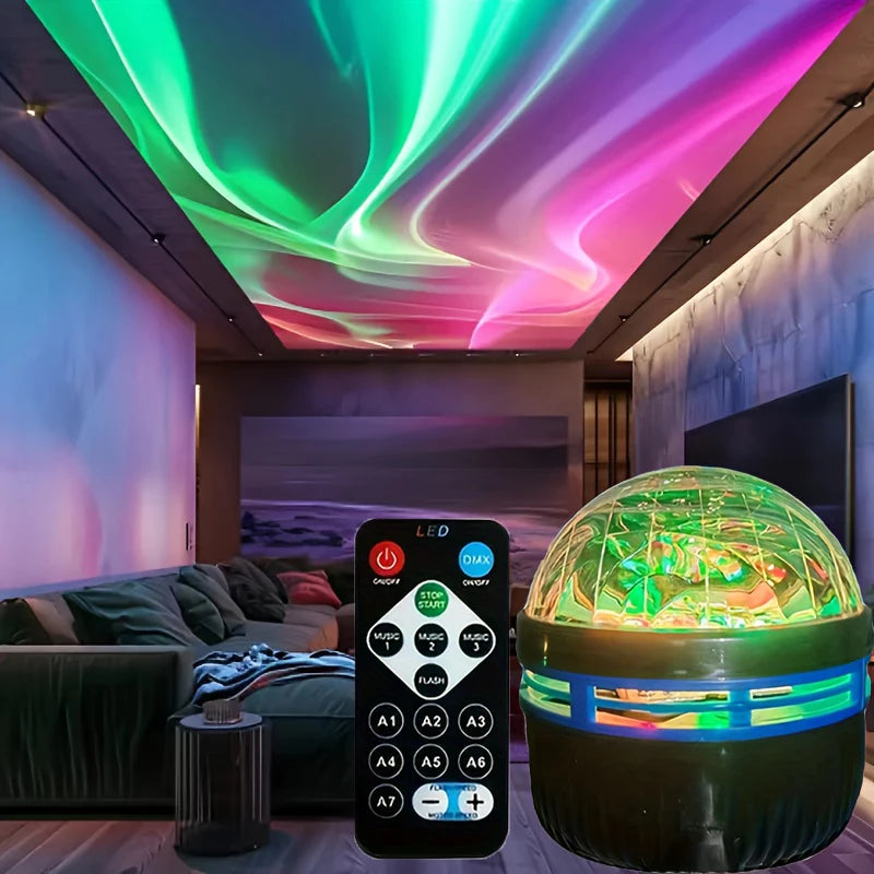 LED Night Light Remote Starry Sky Light RGB Galaxy Starry Sky Light RGB 7Modes USB Plug-in for Kids Room Party Decor Auto Rotate