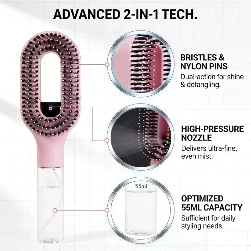 2in1 Sprayer Comb Detangling Scalp Massage