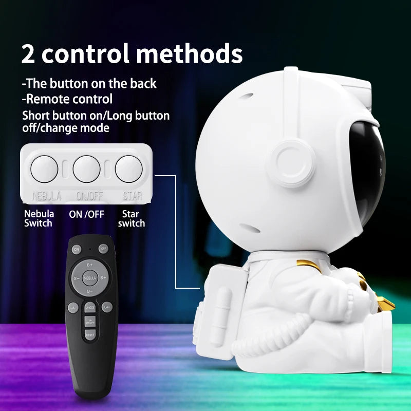 LED Star Galaxies Projector Night Light Astronaut Starry Sky